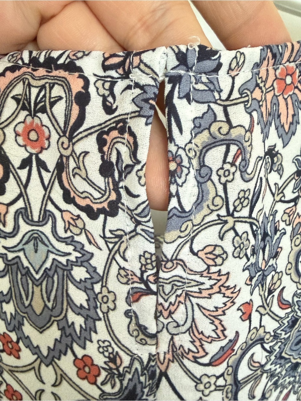 Max Studio Sleeveless Mosaic-Print Camisole in Blue and Cream - Picture 7 of 11